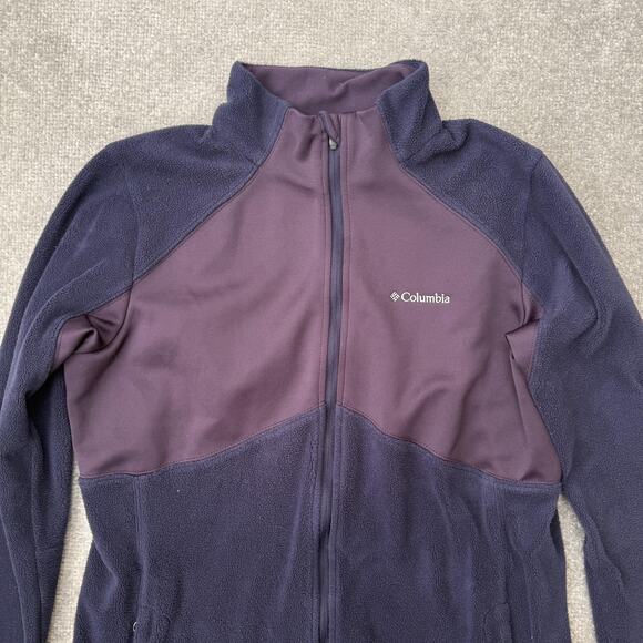 Columbia Jacket Womens Large Purple Omni Heat Fleece Full Zip Thermal Outdoor - Picture 2 of 9